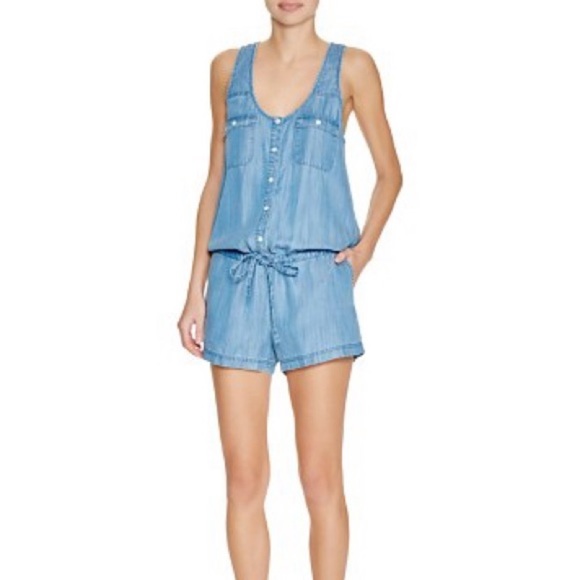 Soft Joie Pants - Soft Joie XS Chambray Racerback Romper